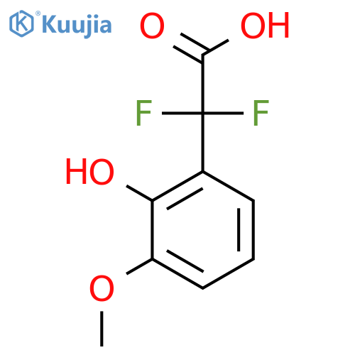 2,2-difluoro-2-(2-hydroxy-3-methoxyphenyl)acetic acid structure