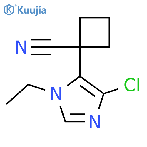 1-(4-chloro-1-ethyl-1H-imidazol-5-yl)cyclobutane-1-carbonitrile structure