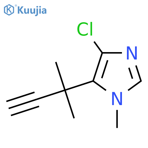 4-chloro-1-methyl-5-(2-methylbut-3-yn-2-yl)-1H-imidazole structure
