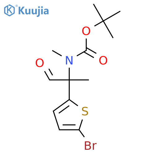 tert-butyl N-2-(5-bromothiophen-2-yl)-1-oxopropan-2-yl-N-methylcarbamate structure
