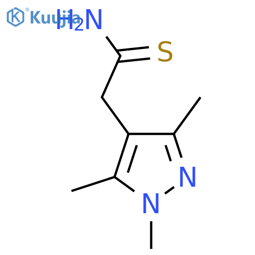 2-(trimethyl-1H-pyrazol-4-yl)ethanethioamide structure