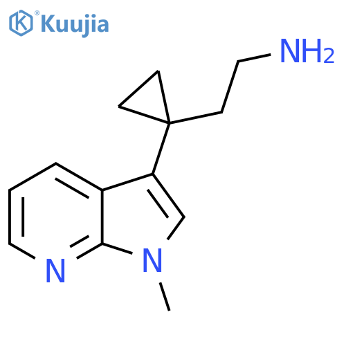 2-(1-{1-methyl-1H-pyrrolo2,3-bpyridin-3-yl}cyclopropyl)ethan-1-amine structure