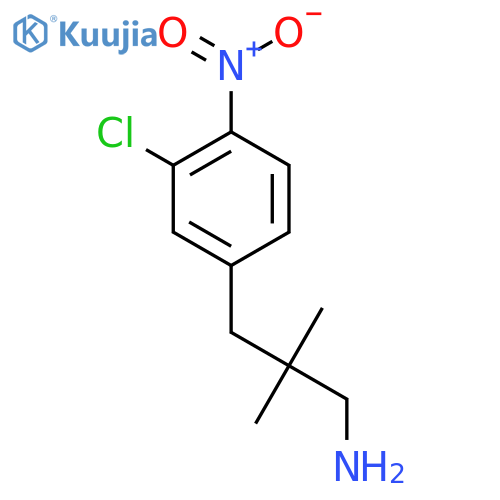 3-(3-chloro-4-nitrophenyl)-2,2-dimethylpropan-1-amine structure