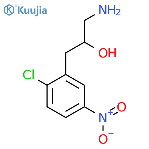 1-amino-3-(2-chloro-5-nitrophenyl)propan-2-ol structure