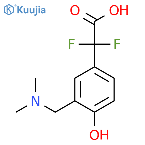 2-{3-(dimethylamino)methyl-4-hydroxyphenyl}-2,2-difluoroacetic acid structure
