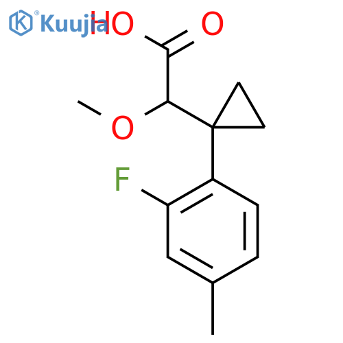 2-1-(2-fluoro-4-methylphenyl)cyclopropyl-2-methoxyacetic acid structure