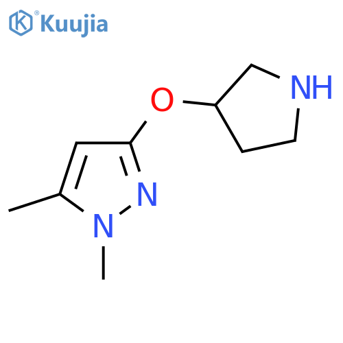 1,5-dimethyl-3-(pyrrolidin-3-yloxy)-1H-pyrazole structure