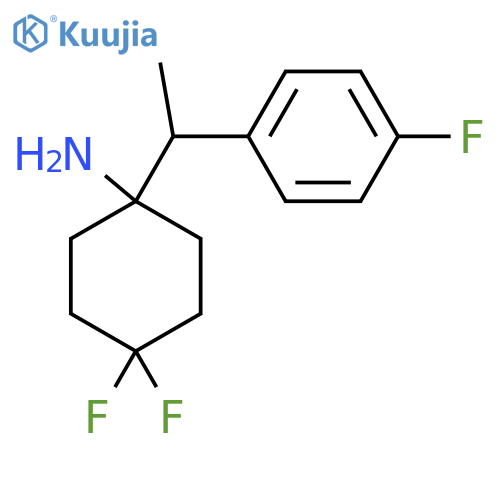 4,4-difluoro-1-1-(4-fluorophenyl)ethylcyclohexan-1-amine structure