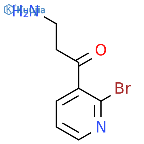 3-amino-1-(2-bromopyridin-3-yl)propan-1-one structure