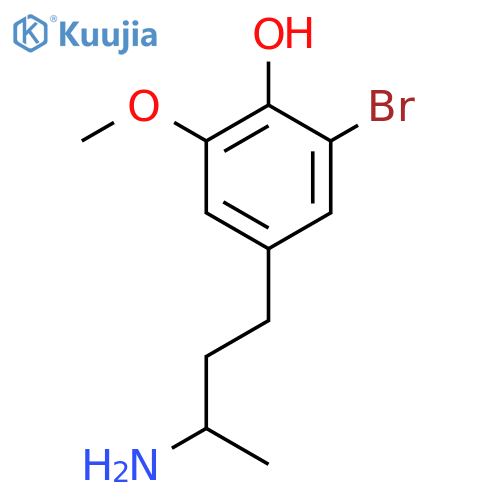 4-(3-aminobutyl)-2-bromo-6-methoxyphenol structure