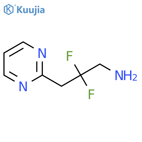 2,2-difluoro-3-(pyrimidin-2-yl)propan-1-amine structure
