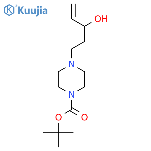 tert-butyl 4-(3-hydroxypent-4-en-1-yl)piperazine-1-carboxylate structure