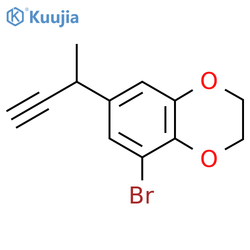 5-bromo-7-(but-3-yn-2-yl)-2,3-dihydro-1,4-benzodioxine structure