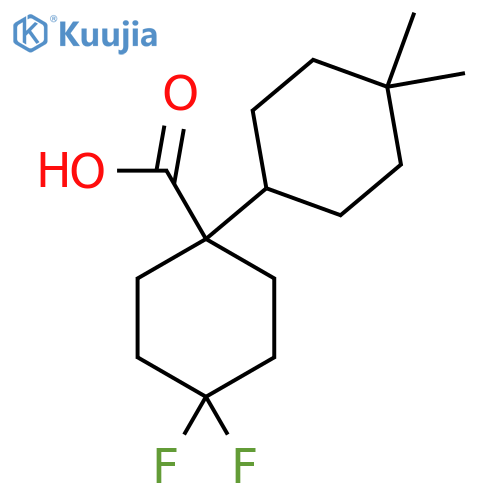 1-(4,4-dimethylcyclohexyl)-4,4-difluorocyclohexane-1-carboxylic acid structure