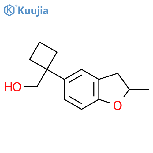 1-(2-methyl-2,3-dihydro-1-benzofuran-5-yl)cyclobutylmethanol structure