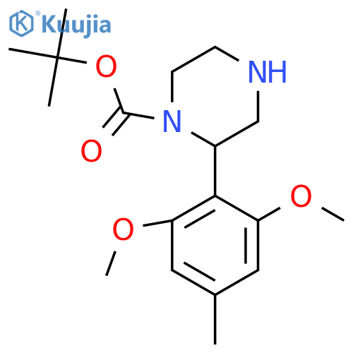 tert-butyl 2-(2,6-dimethoxy-4-methylphenyl)piperazine-1-carboxylate structure
