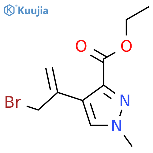 ethyl 4-(3-bromoprop-1-en-2-yl)-1-methyl-1H-pyrazole-3-carboxylate structure