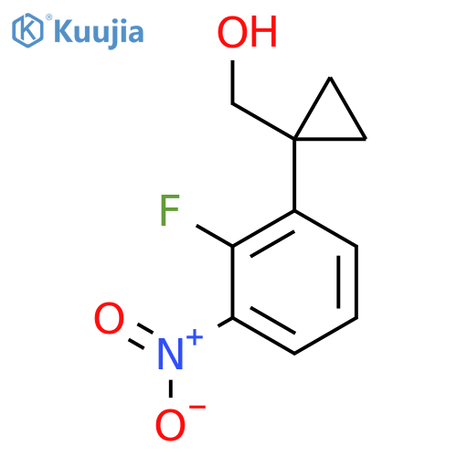 1-(2-fluoro-3-nitrophenyl)cyclopropylmethanol structure