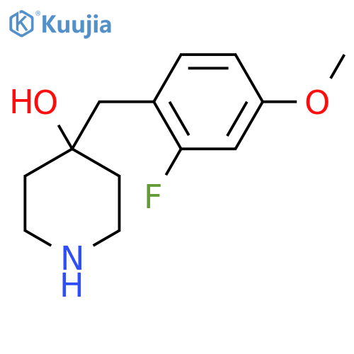 4-(2-fluoro-4-methoxyphenyl)methylpiperidin-4-ol structure