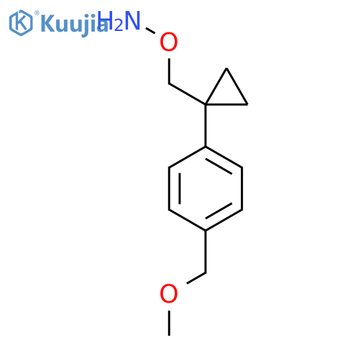 O-({1-4-(methoxymethyl)phenylcyclopropyl}methyl)hydroxylamine structure