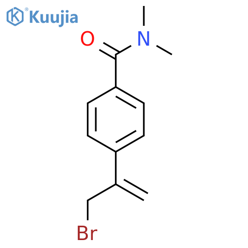 4-(3-bromoprop-1-en-2-yl)-N,N-dimethylbenzamide structure