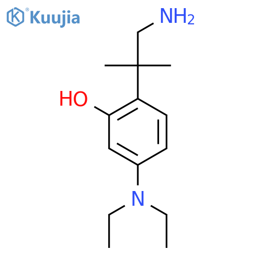 2-(1-amino-2-methylpropan-2-yl)-5-(diethylamino)phenol structure