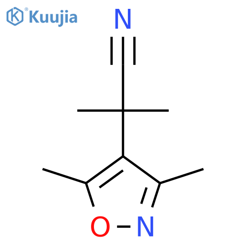 2-(dimethyl-1,2-oxazol-4-yl)-2-methylpropanenitrile structure