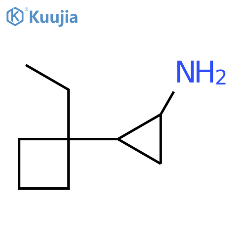 2-(1-ethylcyclobutyl)cyclopropan-1-amine structure
