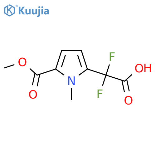 2,2-difluoro-2-5-(methoxycarbonyl)-1-methyl-1H-pyrrol-2-ylacetic acid structure
