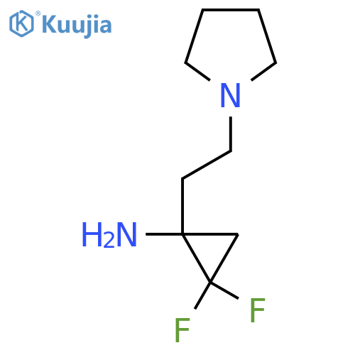 2,2-difluoro-1-2-(pyrrolidin-1-yl)ethylcyclopropan-1-amine structure