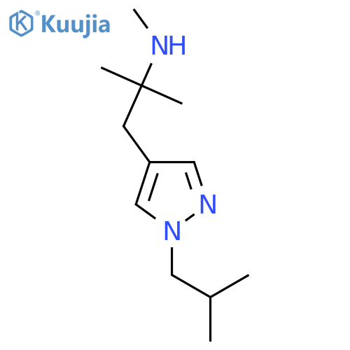 methyl({2-methyl-1-1-(2-methylpropyl)-1H-pyrazol-4-ylpropan-2-yl})amine structure