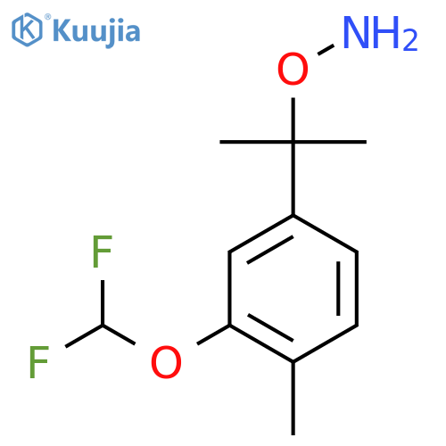 O-{2-3-(difluoromethoxy)-4-methylphenylpropan-2-yl}hydroxylamine structure