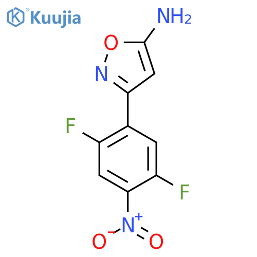 3-(2,5-difluoro-4-nitrophenyl)-1,2-oxazol-5-amine structure