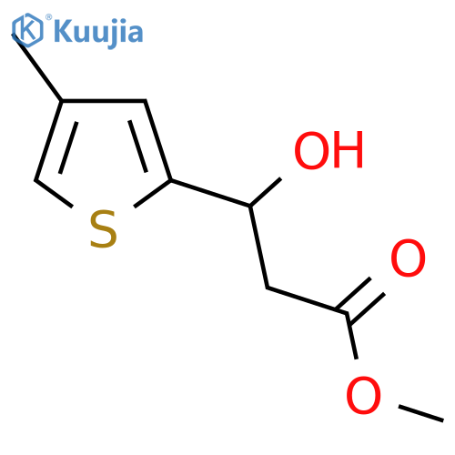 methyl 3-hydroxy-3-(4-methylthiophen-2-yl)propanoate structure