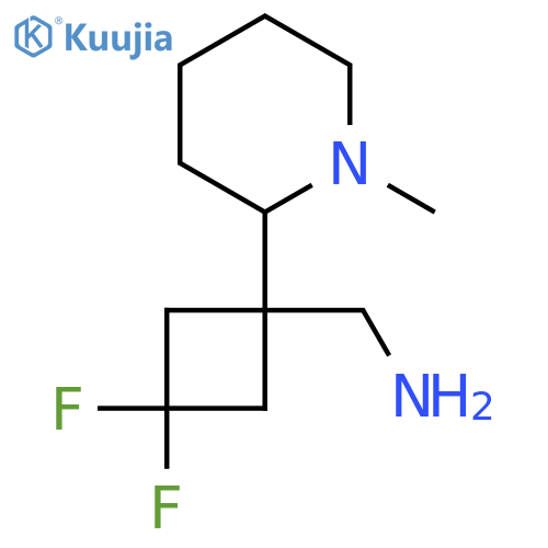 3,3-difluoro-1-(1-methylpiperidin-2-yl)cyclobutylmethanamine structure