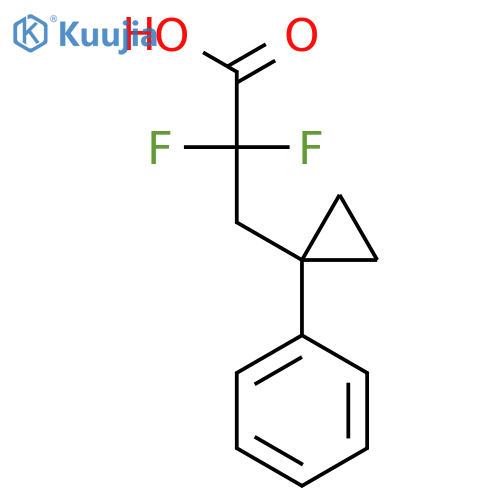 2,2-difluoro-3-(1-phenylcyclopropyl)propanoic acid structure