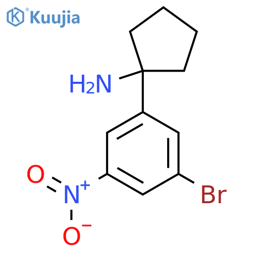 1-(3-bromo-5-nitrophenyl)cyclopentan-1-amine structure