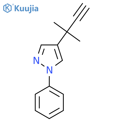 4-(2-methylbut-3-yn-2-yl)-1-phenyl-1H-pyrazole structure