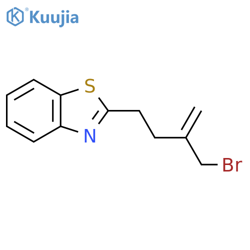 2-3-(bromomethyl)but-3-en-1-yl-1,3-benzothiazole structure