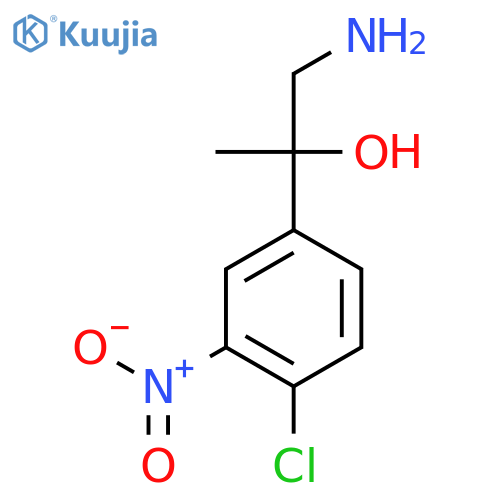 1-amino-2-(4-chloro-3-nitrophenyl)propan-2-ol structure
