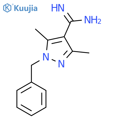1-benzyl-3,5-dimethyl-1H-pyrazole-4-carboximidamide structure
