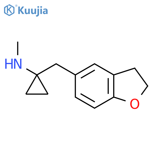 1-(2,3-dihydro-1-benzofuran-5-yl)methyl-N-methylcyclopropan-1-amine structure
