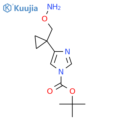 tert-butyl 4-{1-(aminooxy)methylcyclopropyl}-1H-imidazole-1-carboxylate structure