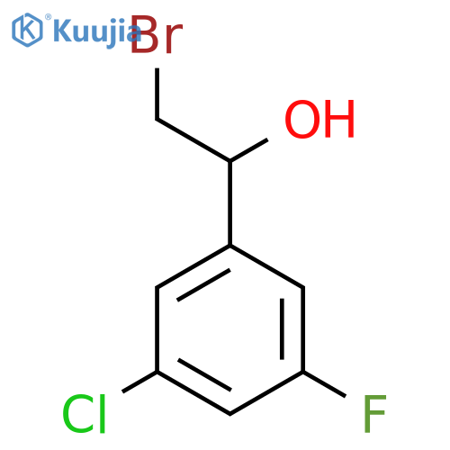 2-bromo-1-(3-chloro-5-fluorophenyl)ethan-1-ol structure