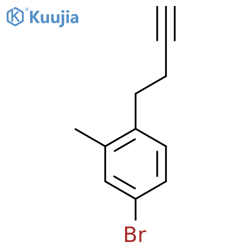 4-bromo-1-(but-3-yn-1-yl)-2-methylbenzene structure