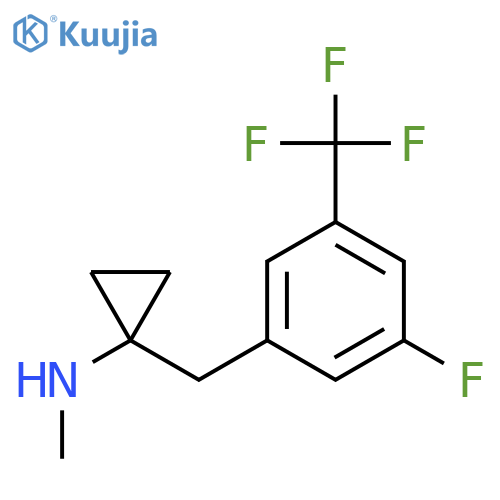 1-{3-fluoro-5-(trifluoromethyl)phenylmethyl}-N-methylcyclopropan-1-amine structure