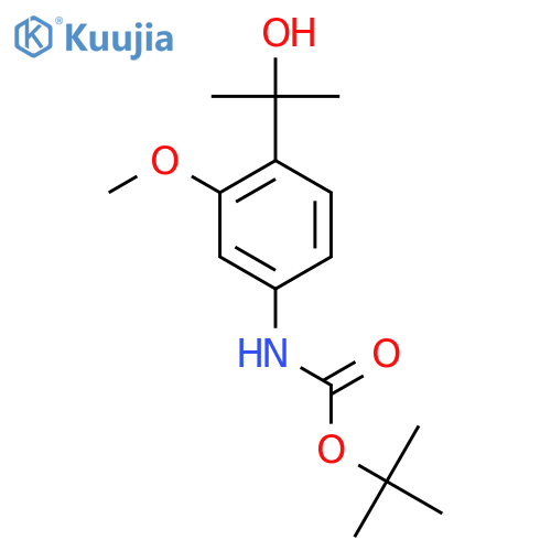 tert-butyl N-4-(2-hydroxypropan-2-yl)-3-methoxyphenylcarbamate structure