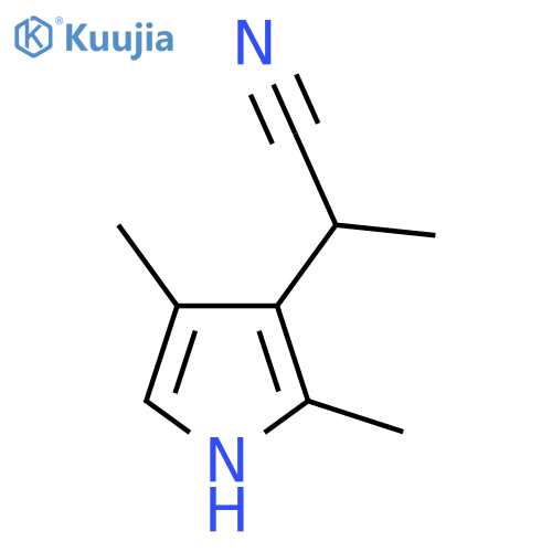2-(2,4-dimethyl-1H-pyrrol-3-yl)propanenitrile structure