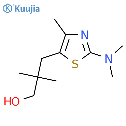 3-2-(dimethylamino)-4-methyl-1,3-thiazol-5-yl-2,2-dimethylpropan-1-ol structure