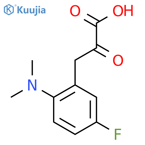 3-2-(dimethylamino)-5-fluorophenyl-2-oxopropanoic acid structure